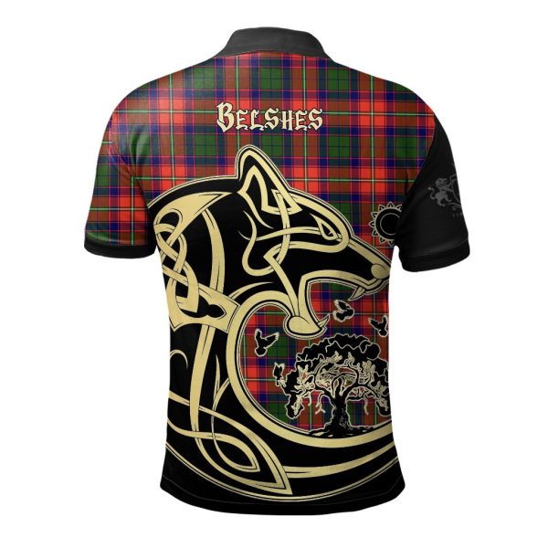 Belshes Tartan Polo Shirt Viking Wolf For Discount - Image 2