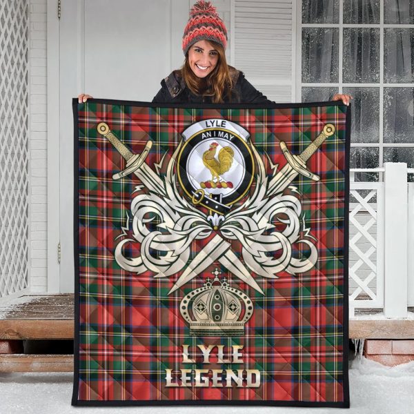Lyle Tartan Crest Legend Gold Royal Premium Quilt Online