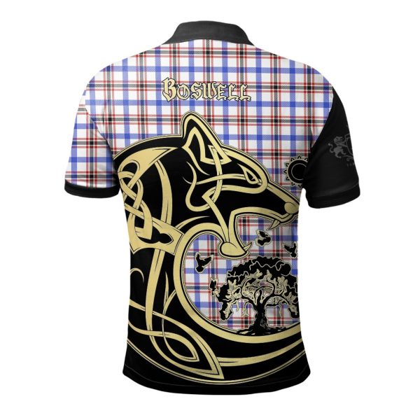 Boswell Modern Tartan Polo Shirt Viking Wolf For Discount - Image 2