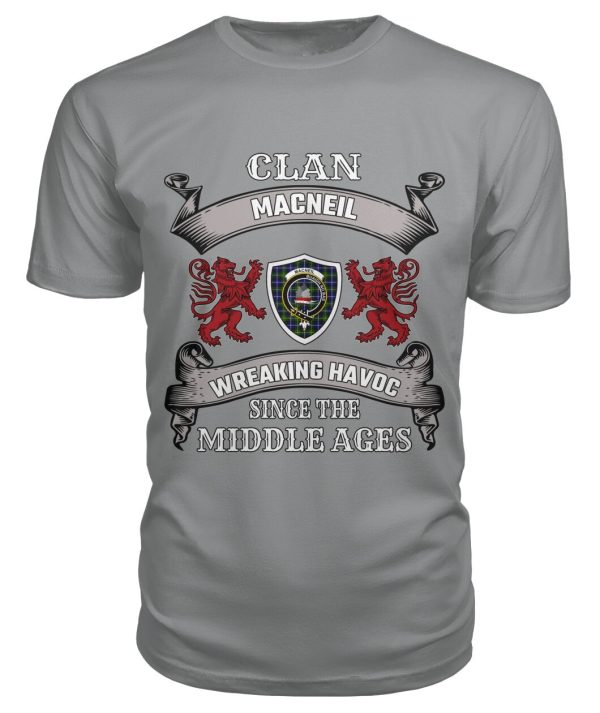 MacNeil of Barra Family Tartan 2D T-Shirt Sale - Image 5
