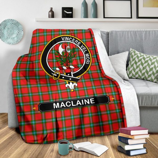 MacLaine Of Lochbuie Family Tartan Crest Blanket - 3 Sizes For Cheap - Image 3