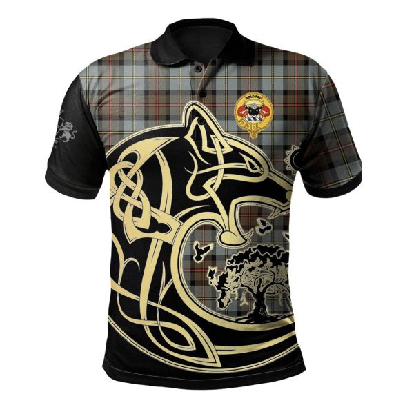 MacLeod of Harris Weathered Tartan Polo Shirt Viking Wolf For Sale