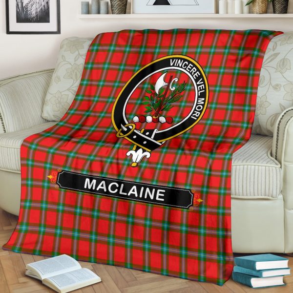 MacLaine Of Lochbuie Family Tartan Crest Blanket - 3 Sizes For Cheap - Image 2