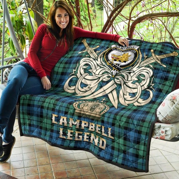 Campbell Ancient 01 Tartan Crest Legend Gold Royal Premium Quilt Hot on Sale - Image 5