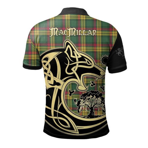 MacMillan Old Ancient Tartan Polo Shirt Viking Wolf on Sale - Image 2