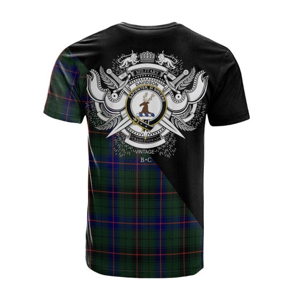 Davidson Modern Tartan - Military T-Shirt For Discount - Image 2