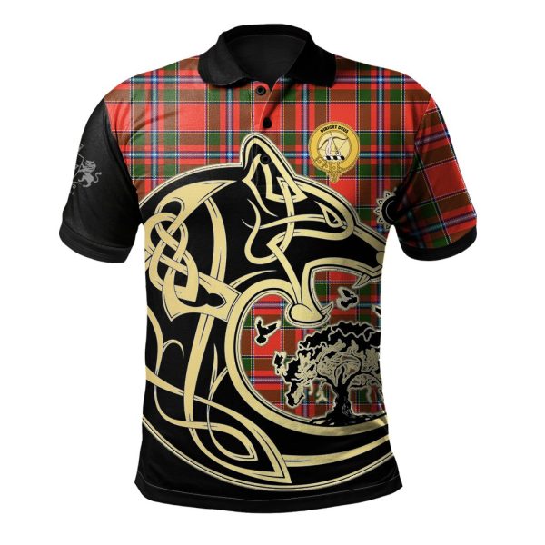 Butter Tartan Polo Shirt Viking Wolf For Discount