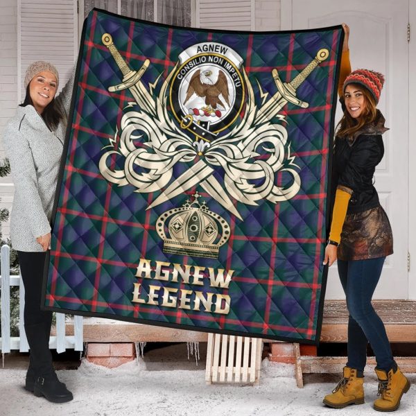 Agnew Modern Tartan Crest Legend Gold Royal Premium Quilt Hot on Sale - Image 2
