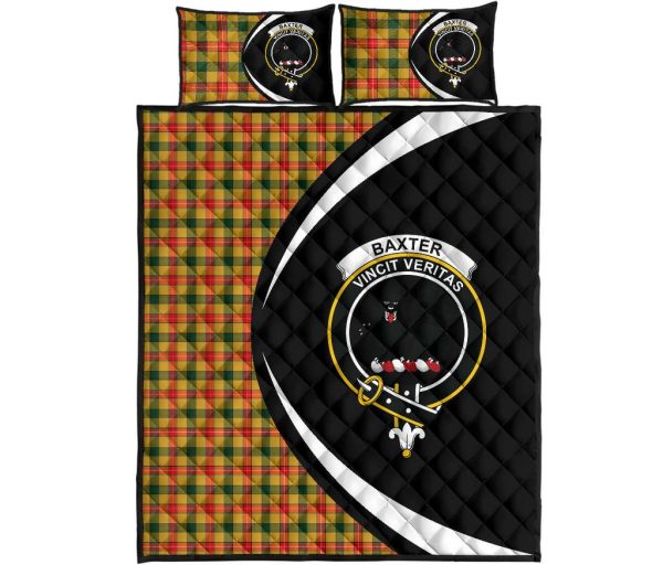 Baxter Modern Tartan Crest Circle Style Quilt Bed Set Hot on Sale - Image 5