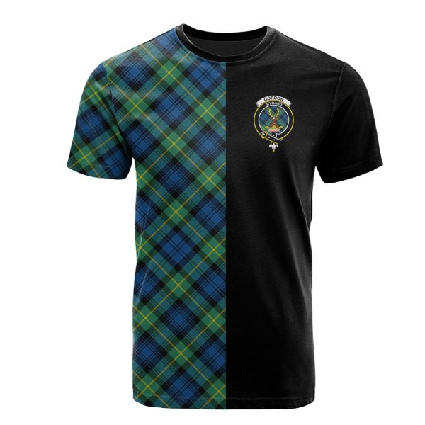 Gordon Ancient Tartan T-Shirt Half of Me - Cross Style Fashion