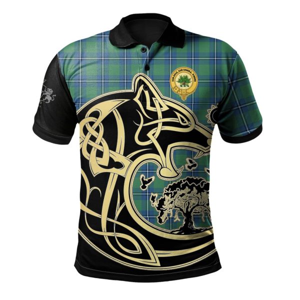 Irvine Ancient Tartan Polo Shirt Viking Wolf Online Sale