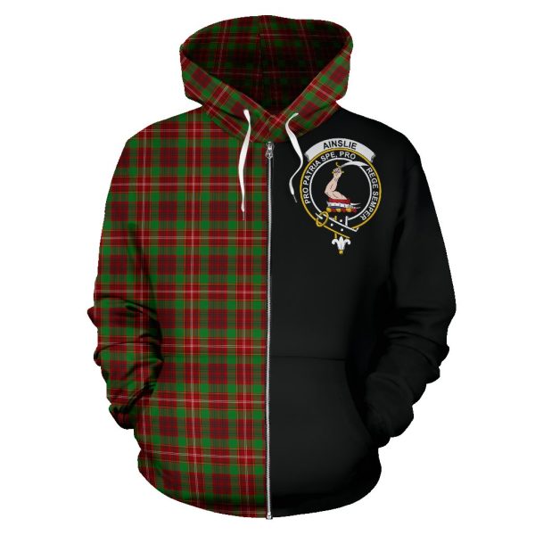 Ainslie Tartan Crest Zipper Hoodie - Half Of Me Style Online Hot Sale - Image 2