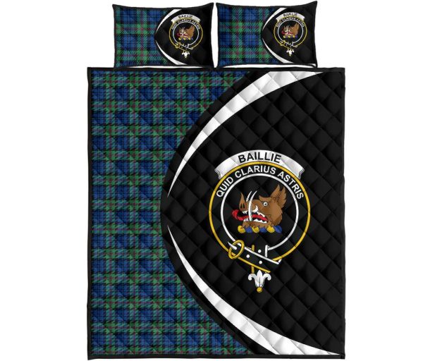 Baillie Ancient Tartan Crest Circle Style Quilt Bed Set For Cheap - Image 5