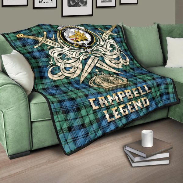 Campbell Ancient 01 Tartan Crest Legend Gold Royal Premium Quilt Hot on Sale - Image 3