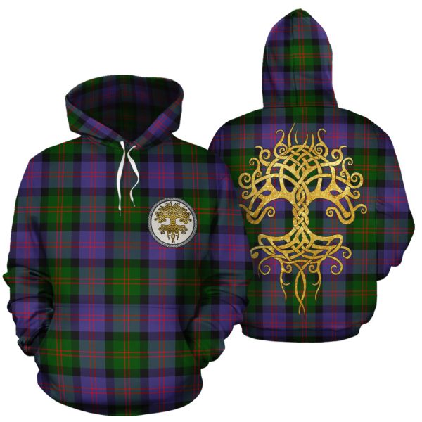Blair Modern Tartan Hoodie - Tree Of Life For Cheap