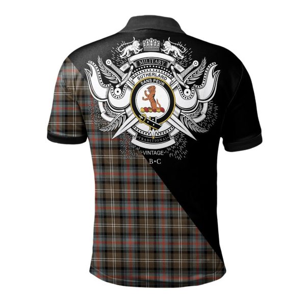 Sutherland Weathered Clan - Military Polo Shirt Online now - Image 2