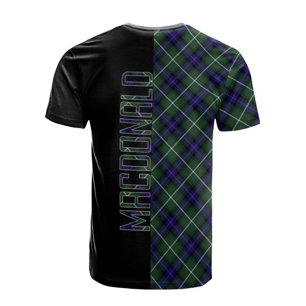 MacDonald of the Isles Hunting Modern Tartan T-Shirt Half of Me - Cross Style Cheap - Image 2