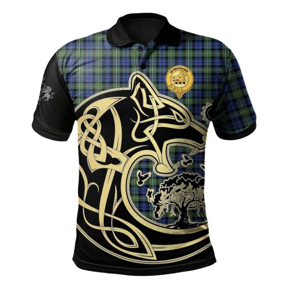 Campbell Argyll Ancient Tartan Polo Shirt Viking Wolf Online Hot Sale