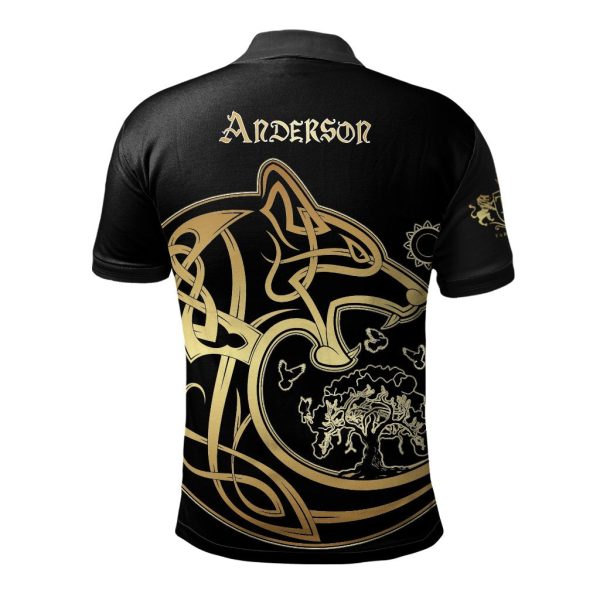 Anderson Clan Polo Shirt Viking Wolf on Sale - Image 2