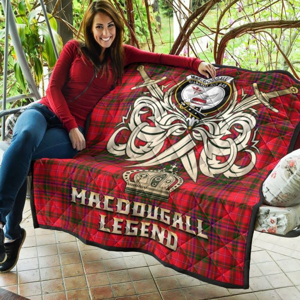 MacDougall Modern Tartan Crest Legend Gold Royal Premium Quilt Supply - Image 5